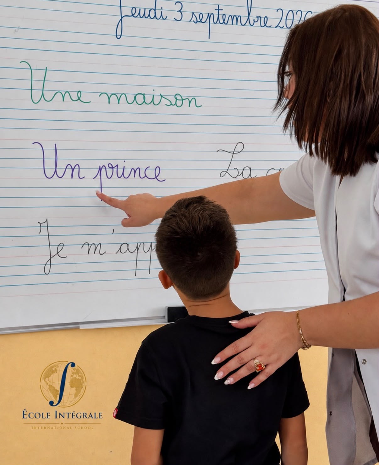 Séance d'écriture en classe